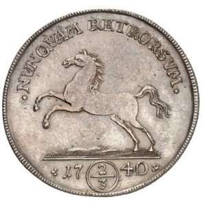 Реверс монеты Брауншвейг-Вольфенбюттель, ⅔ талера, 1737-1740