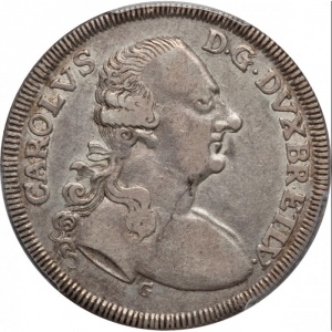 Аверс монеты Брауншвейг-Вольфенбюттель, ⅔ талера, 1764-1779