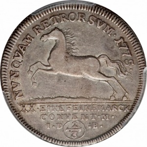 Реверс монеты Брауншвейг-Вольфенбюттель, ⅔ талера, 1764-1779