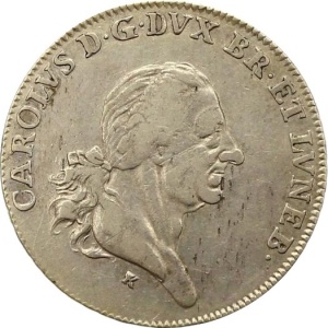 Аверс монеты Брауншвейг-Вольфенбюттель, ⅔ талера, 1775-1779