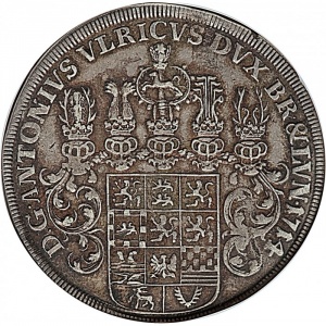 Аверс монеты Брауншвейг-Вольфенбюттель, 1 талер, 1713-1714