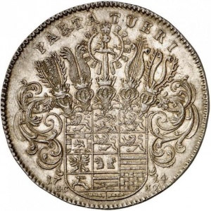 Реверс монеты Брауншвейг-Вольфенбюттель, 1 талер, 1714