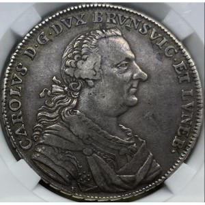 Аверс монеты Брауншвейг-Вольфенбюттель, 1 талер, 1763-1765