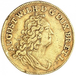 Аверс монеты Брауншвейг-Вольфенбюттель, 1 дукат, 1714-1728