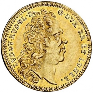 Аверс монеты Брауншвейг-Вольфенбюттель, 1 дукат, 1733