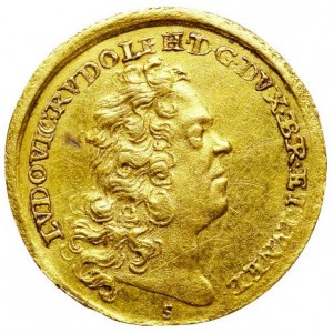 Аверс монеты Брауншвейг-Вольфенбюттель, 1 дукат, 1734