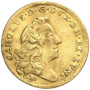 Аверс монеты Брауншвейг-Вольфенбюттель, 1 дукат, 1749