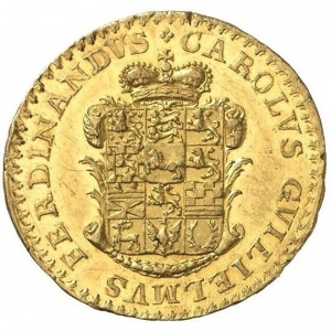 Аверс монеты Брауншвейг-Вольфенбюттель, 1 дукат, 1781-1783