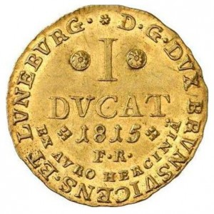 Реверс монеты Брауншвейг-Вольфенбюттель, 1 дукат, 1815