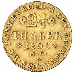 Реверс монеты Брауншвейг-Вольфенбюттель, 2½ талера, 1788-1806