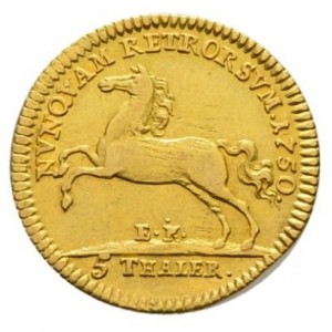 Реверс монеты Брауншвейг-Вольфенбюттель, 5 талеров, 1742-1775