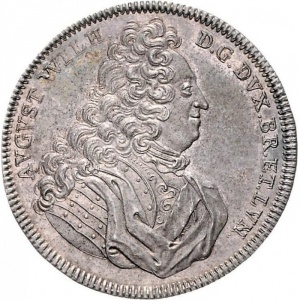 Аверс монеты Брауншвейг-Вольфенбюттель, ½ талера, 1717, 200 лет Реформации