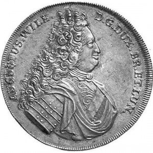 Аверс монеты Брауншвейг-Вольфенбюттель, 1 талер, 1731, Смерть Августа Вильгельма