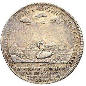 Реверс монеты Брауншвейг-Вольфенбюттель, 1 талер, 1744-1748, Шахта Белый лебедь