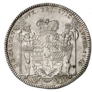 Аверс монеты Брауншвейг-Вольфенбюттель, 1 талер, 1745-1748, Радужная шахта