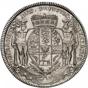 Аверс монеты Брауншвейг-Вольфенбюттель, 1 талер, 1750-1752, Шахта Блифельда