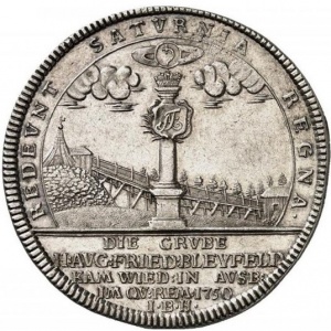 Реверс монеты Брауншвейг-Вольфенбюттель, 1 талер, 1750-1752, Шахта Блифельда