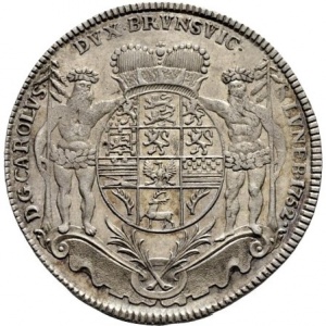 Аверс монеты Брауншвейг-Вольфенбюттель, 1 талер, 1752, Шахта Короля Карла