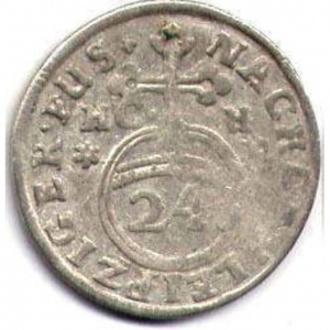 Реверс монеты Брауншвейг-Вольфенбюттель, 1/24 талера, 1691-1694