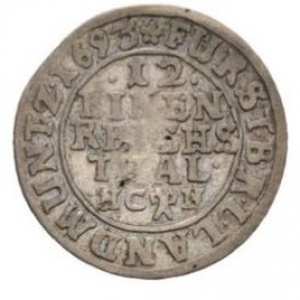 Реверс монеты Брауншвейг-Вольфенбюттель, ¹⁄₁₂ талера, 1692-1695