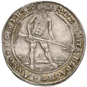 Реверс монеты Брауншвейг-Вольфенбюттель, ½ талера, 1661