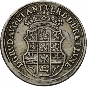 Аверс монеты Брауншвейг-Вольфенбюттель, ⅔ талера, 1696-1697