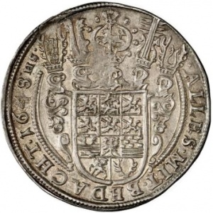Реверс монеты Брауншвейг-Вольфенбюттель, 1 талер, 1638-1650, Август на аверсе, герб на реверсе
