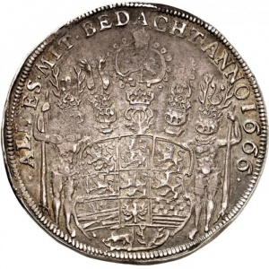 Реверс монеты Брауншвейг-Вольфенбюттель, 1 талер, 1665-1666