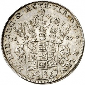 Аверс монеты Брауншвейг-Вольфенбюттель, 1 талер, 1686-1687