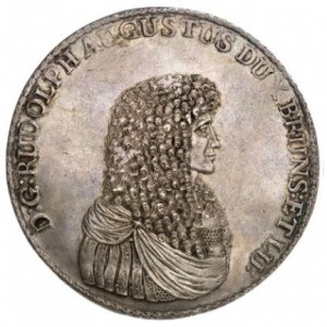 Аверс монеты Брауншвейг-Вольфенбюттель, 3 талера, 1679, Бюст обращен вправо без круга