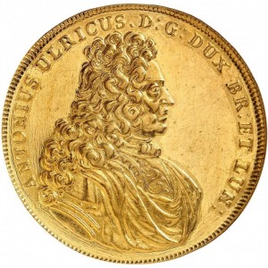 Аверс монеты Брауншвейг-Вольфенбюттель, 10 дукатов, 1706
