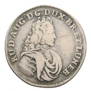 Аверс монеты Брауншвейг-Вольфенбюттель, ⅛ талера, 1704, Смерть Рудольфа Августа