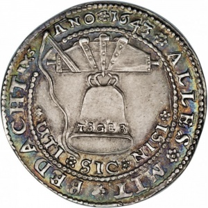 Реверс монеты Брауншвейг-Вольфенбюттель, ¼ талера, 1643, Колокольный талер