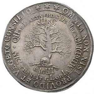 Реверс монеты Брауншвейг-Вольфенбюттель, 1 талер, 1666, Смерть Августа II