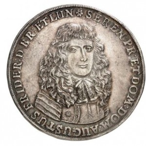 Аверс монеты Брауншвейг-Вольфенбюттель, 1 талер, 1676, Смерть Августа Фридриха, старшего сына Антона Ульриха