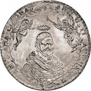 Реверс монеты Брауншвейг-Вольфенбюттель, 2 талера, 1666, 88-й день рождения Августа II