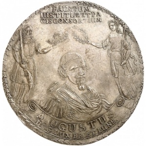Аверс монеты Брауншвейг-Вольфенбюттель, 4 талера, 1666, 88-й день рождения Августа II