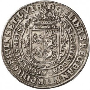 Аверс монеты Брауншвейг-Вольфенбюттель, 1 талер, 1626, Смерть его матери Элизабет