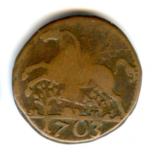 Аверс монеты Брауншвейг-Вольфенбюттель, 1 пфенниг, 1703-1706