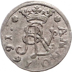 Аверс монеты Брауншвейг-Вольфенбюттель, 4½ пфеннига, 1691
