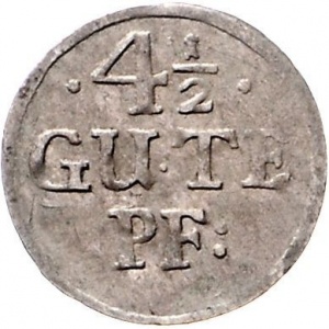 Реверс монеты Брауншвейг-Вольфенбюттель, 4½ пфеннига, 1691