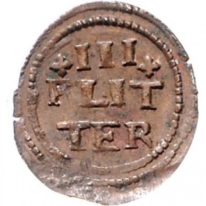 Реверс монеты Брауншвейг-Вольфенбюттель, 3 флиттера, 1621