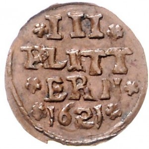 Реверс монеты Брауншвейг-Вольфенбюттель, 3 флиттера, 1621