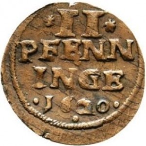 Реверс монеты Брауншвейг-Вольфенбюттель, 2 пфеннига, 1620