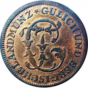 Аверс монеты Герцогство Берг, ¼ штюбера, 1765-1794