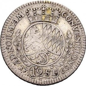 Реверс монеты Герцогство Берг, 12 штюберов, 1765