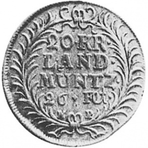 Реверс монеты Герцогство Берг, 20 крейцеров, 1718-1721
