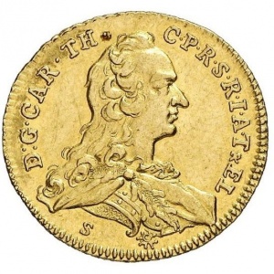 Аверс монеты Герцогство Берг, 1 дукат, 1750