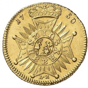 Реверс монеты Герцогство Берг, 1 дукат, 1750