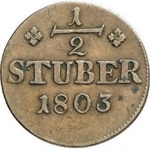 Реверс монеты Герцогство Берг, ½ штюбера, 1802-1805